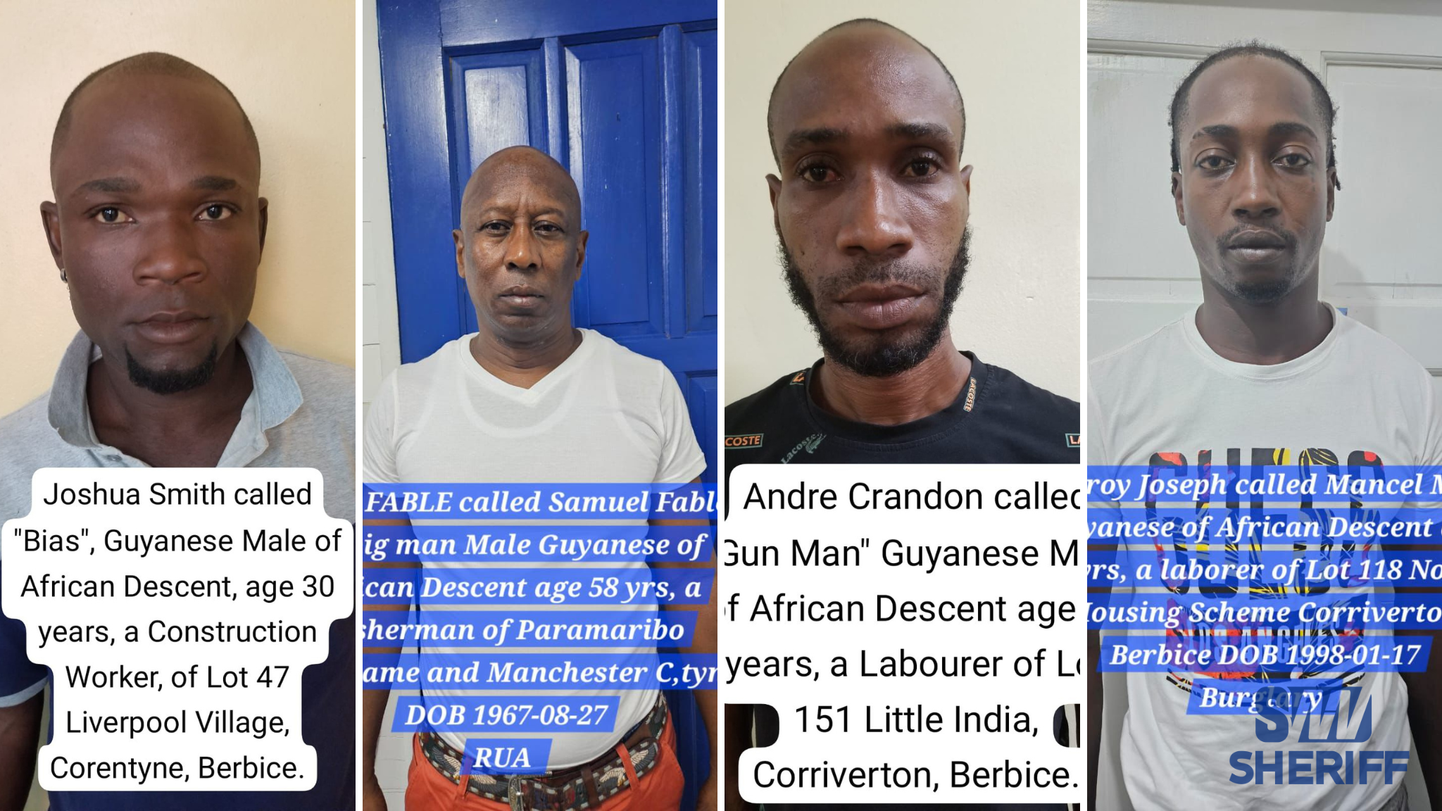 Four men remanded over robbery of Corentyne Supermarket