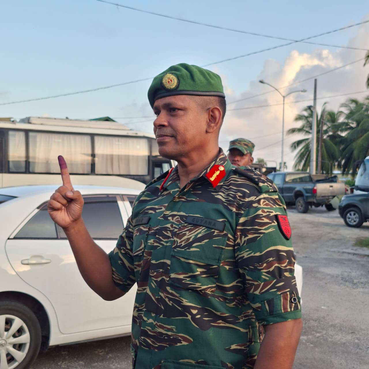 Scenes from joint services voting day