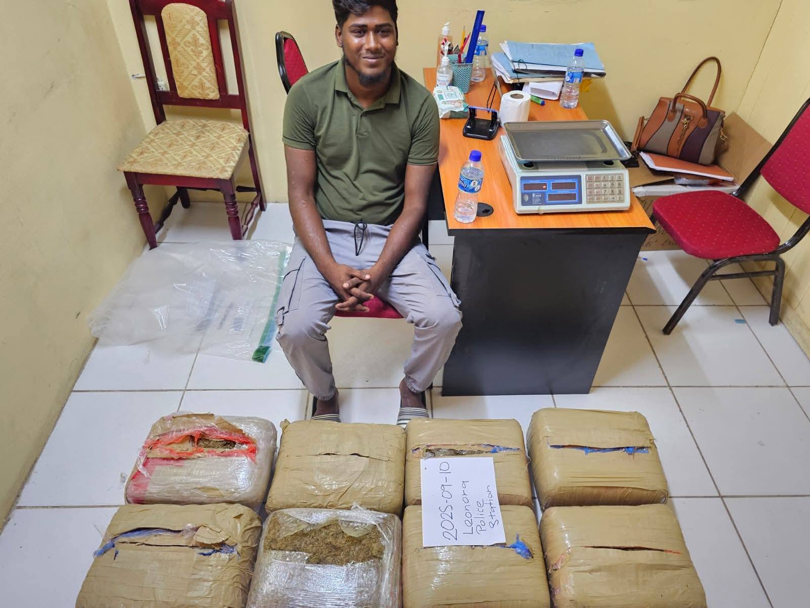 177 lbs of Marijuana Seized in Uitvlugt; 19-Year-Old Washbay Owner in Custody