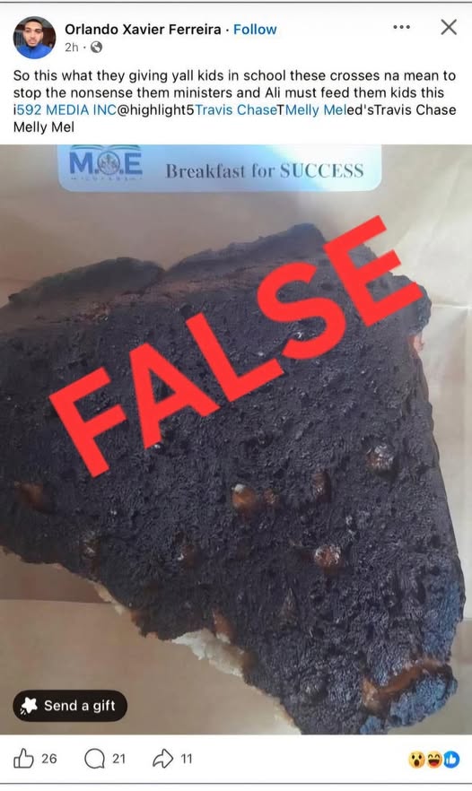 MoE confirms burnt breakfast claims are false